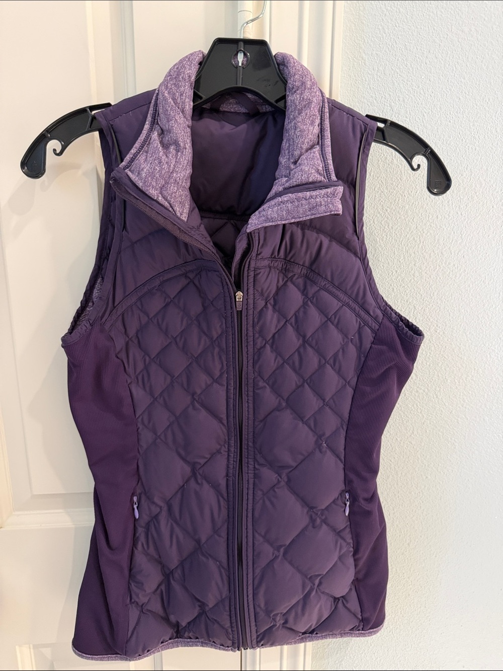 lululemon athletica Quilted Purple Vest with Heathered Collar